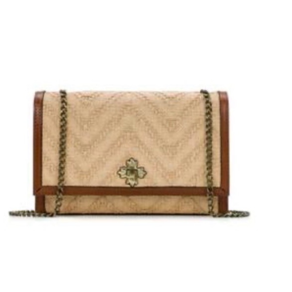 Patricia Nash Giada Chain Bag - Natural Zig Zag Woven